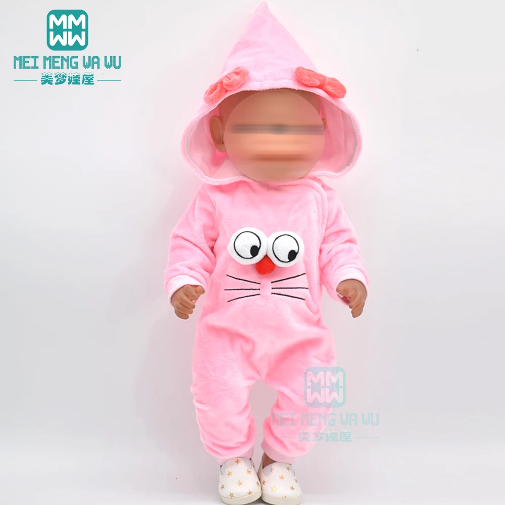 Baby clothes for doll fit 43 cm toy new born dolls accessories T-shirt shorts pacifier and hair band