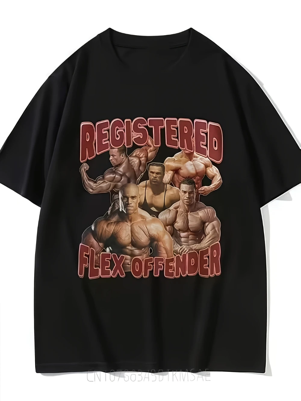 Lustiges Bodybuilding-T-Shirt für Herren, Reister Flex Offender Gym T-Shirt, geeignet für Gewichtheben, Fitnesswettbewerbe und lässige Workouts