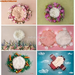 SHENGYONGBAO-telón de fondo para estudio de cumpleaños de niña recién nacida, telón de fondo con árbol oscilante y Guirnalda de piel, cien días de XSE-16