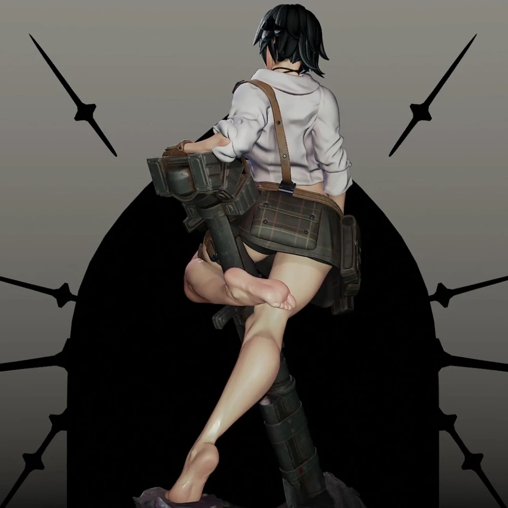 Kit de modèle d'impression 3d, dame diable, fille Sexy, figurine en résine, bricolage, Statue de réduction Miniature, Kit non peint, jouets, 1/24