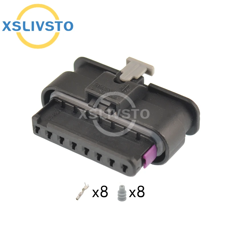 1 set 8 Pin female and male  auto waterproof connector Car Radar Sensor Plug  1-1719393-1 1-1703506-1