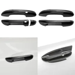Car Exterior Door Handle Cover Trim Decoration for MG 4 MG4 EV Mulan 2022 2023 2024 LHD Accessories ABS Carbon Fiber