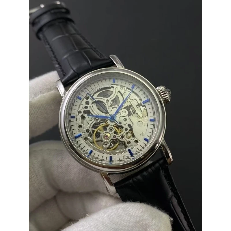 ساعات أوتوماتيكية ميكانيكية مجوفة للرجال ساعات الزوجين Xiangyun منحوتة كلاسيكية متخصصة أزياء فريدة من نوعها مقاومة للماء #5