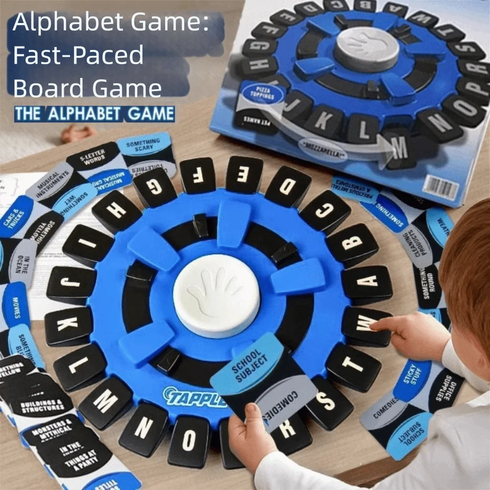 

24-Key Crazy Alphabet Board Game 36 Cards Thinking Training Fast Rhythm Word Game Early Learning 3D Fast-Paced Board Game