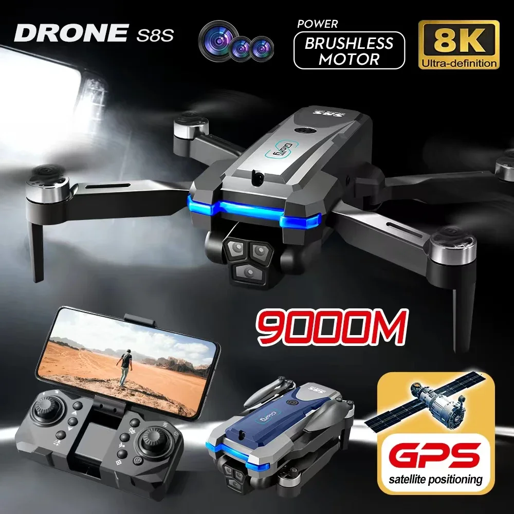 2024NEWSpro RC brushless motor 8K stable control camera optical flow 360 ° obstacle avoidance headless foldable quadcopter