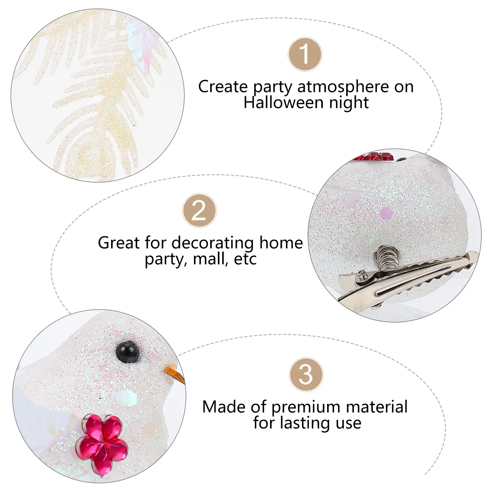 

6Pcs Artificial Birds Ornament Christmas Tree Decors Practical Home Decoration Decor Bird Decoration