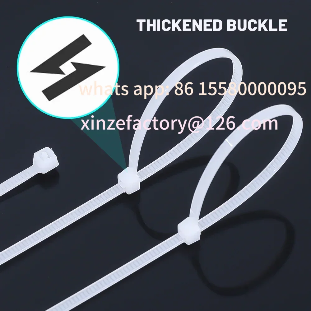 

Customizable 1000/100Pcs Nylon Cable Ties Self-locking Cord Ties Straps Adjustable Cables