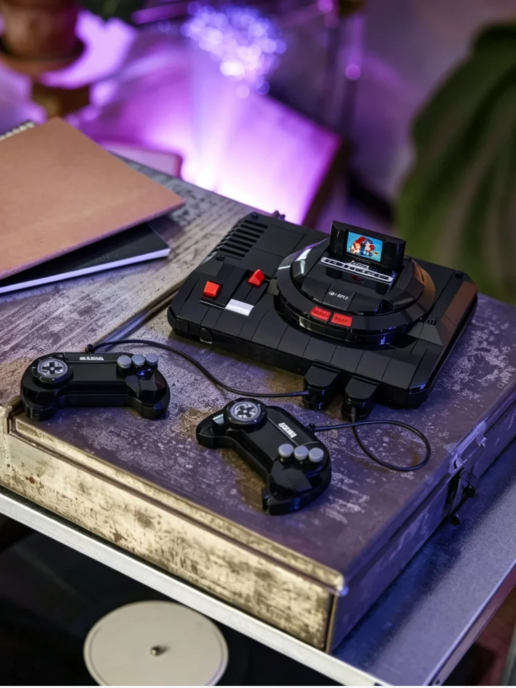 2026 Neu 479-teiliges Sonic Mega Drive Konsolen-Videospiel-Controller Spielkarten-Baustein-Puzzle-Modell Spielzeug-Ornament Geburtstagsgeschenke