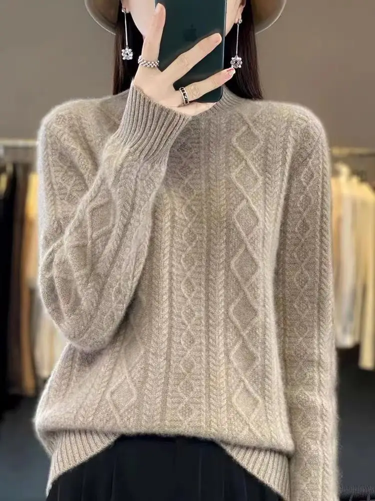 

Женский вязаный свитер Thiened f с высоким воротником, брендовая внутренняя одежда Bule, теплое зимнее пальто Turtlene Long Sve