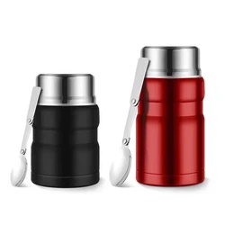 500/750ML Stainless Steel Insulation Lunch Box Soup with Spoon Containers Thermo Mug Thermo Cup Vacuum Flasks