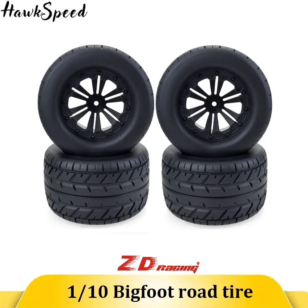 

ZD Racing 4PCS 115MM Tires Wheels 12mm Hub Hex for 1/10 RC Buggy Monster Truck Car HPI HSP Savage XS TM Flux ZD Racing LRP 10030