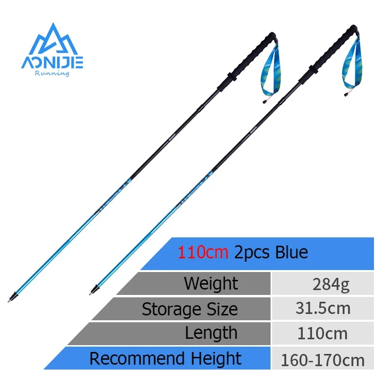 2 stücke aonijie alle Arten von Wandern Trekking stock Outdoor Camping Walking Stöcke zusammen gefasst 110cm 120cm 130cm