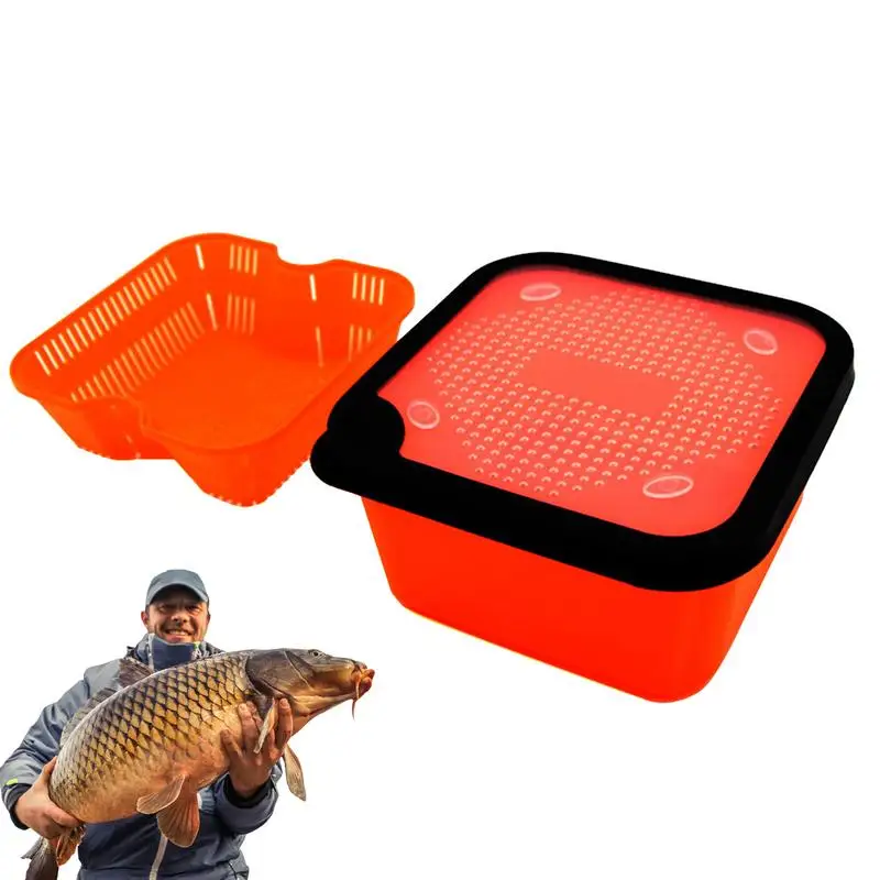 Fishing Worm Bait Bucket Red Worm Ventilation Case With Inner Frame Live Bait Case For Fishing Live Carp Fishing Lure Equipment