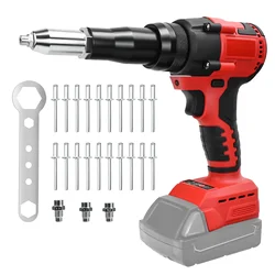 Cordless Rivet Gun Brushless 2.4-4.8mm Rivet Nut Gun Drill Insert Automatic Riveting Tool for Milwaukee 18V Battery (No Battery)