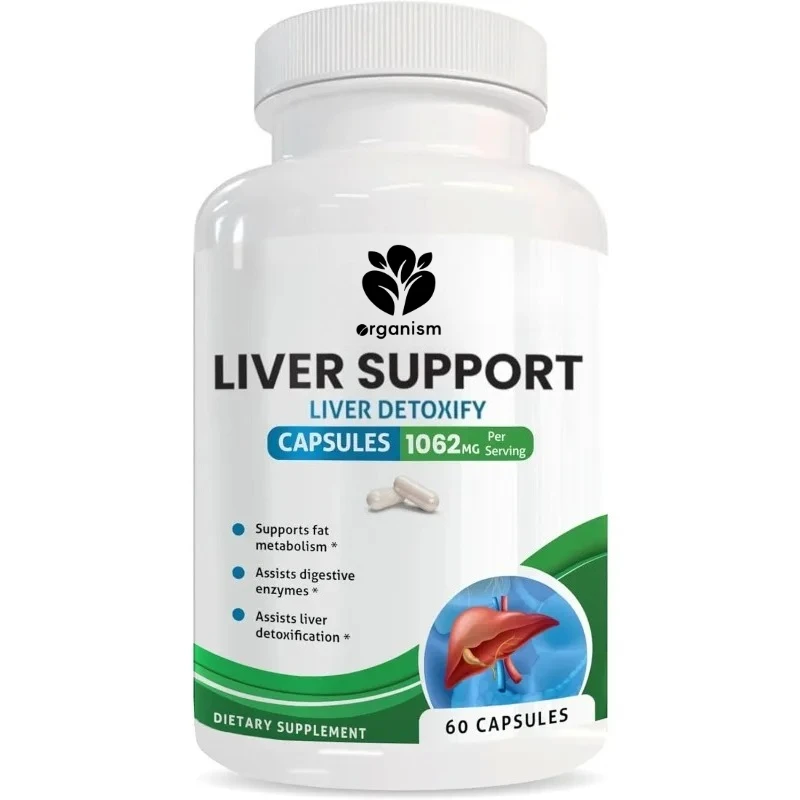 Liver cleansing support 60 vegetarian capsules containing milk thistle, dandelion, beetroot, zinc, and herbal mixture