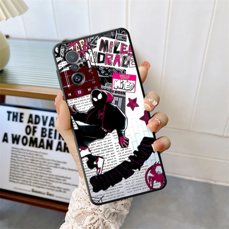 Casing untuk Xiaomi Mi 11 12 13 Lite 10T 11T 12T Pro 12X 13 14 15 Pro Sampul Ponsel Hitam Lembut Marvel Spider Man Lucu