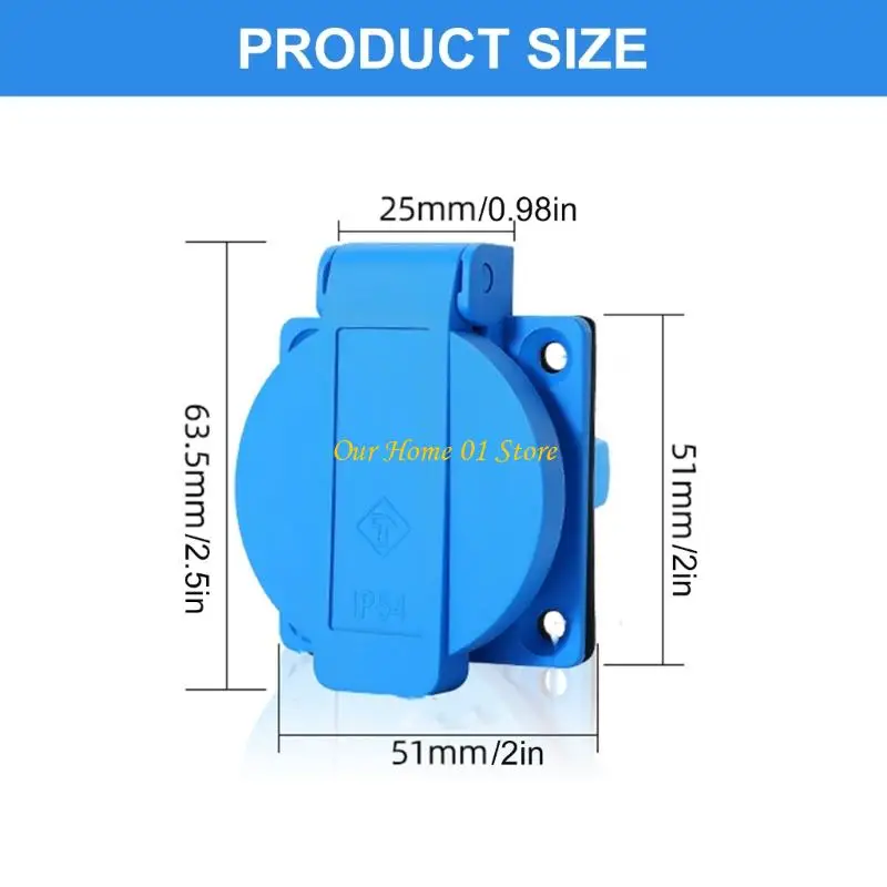 M4YC Universals Outdoor Electrical Socket Embedded Receptacle Industrial Wiring Connector Power Outlet Easy to Install