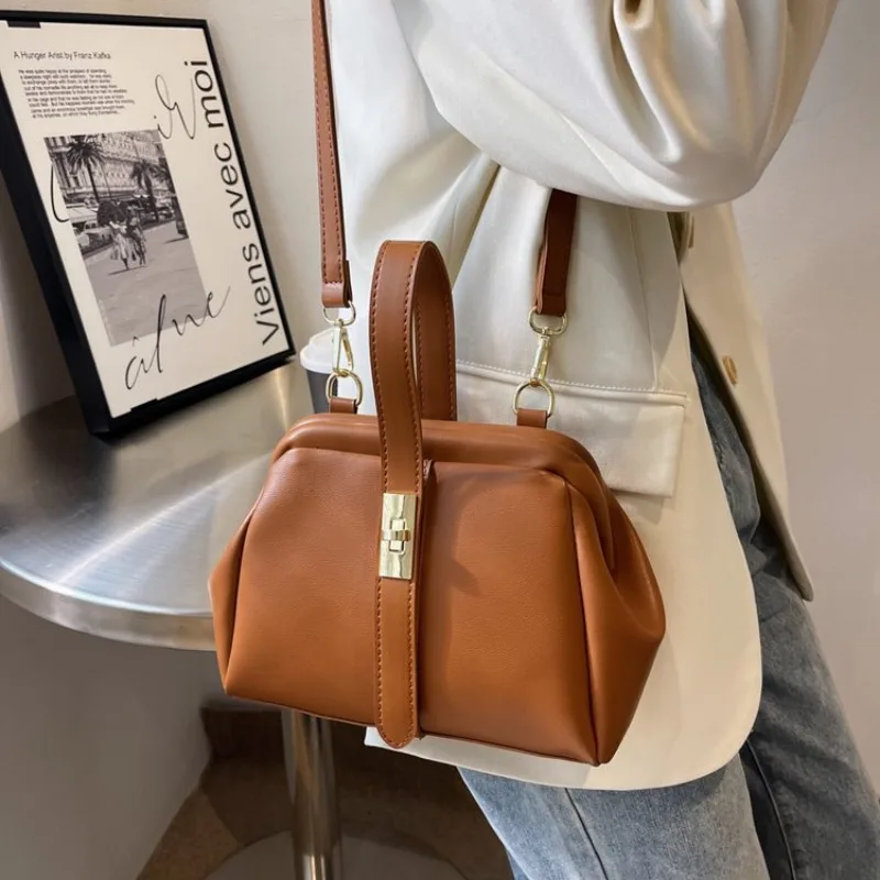 

Timeless Fashion Leather Messenger Bag Luxury Paris High End Vintage Casual Tote Bag Elegant Crossbody Ladies Daily Leisure