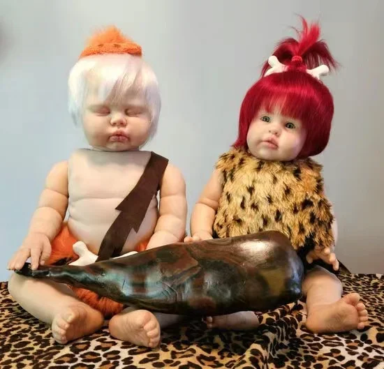 DLS مخصص 26 بوصة مخلل الطفل تولد من جديد بدون بطن مع شعر متجذر يدويًا مصنوع من أرتيس مع فستان مختلف طفل ضخم #5