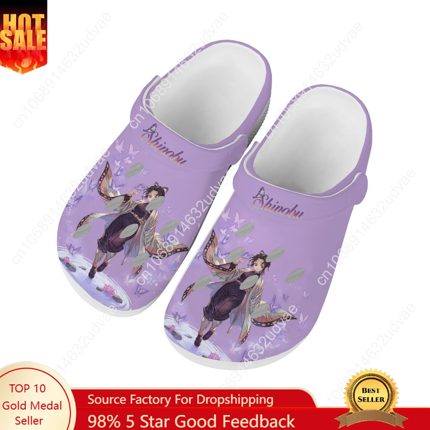 

Shinobu Kocho Water Shoes Men Women High Quality Home Garden Clogs Customizd Sandals Beach Breathable Hole Slippers