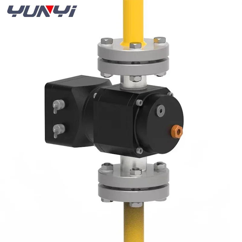 Yunyi Ip65 Gas Roots Flow Meter Smart Lpg Digital Inline Roots Flowmeter Waist Wheel Flowmeter