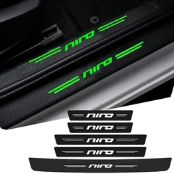 Luminous Car Threshold Tape Trunk Bumper Door Sill Protective Stickers for KIA NIRO Logo Glowing Rear Door Pedal Guard Strips