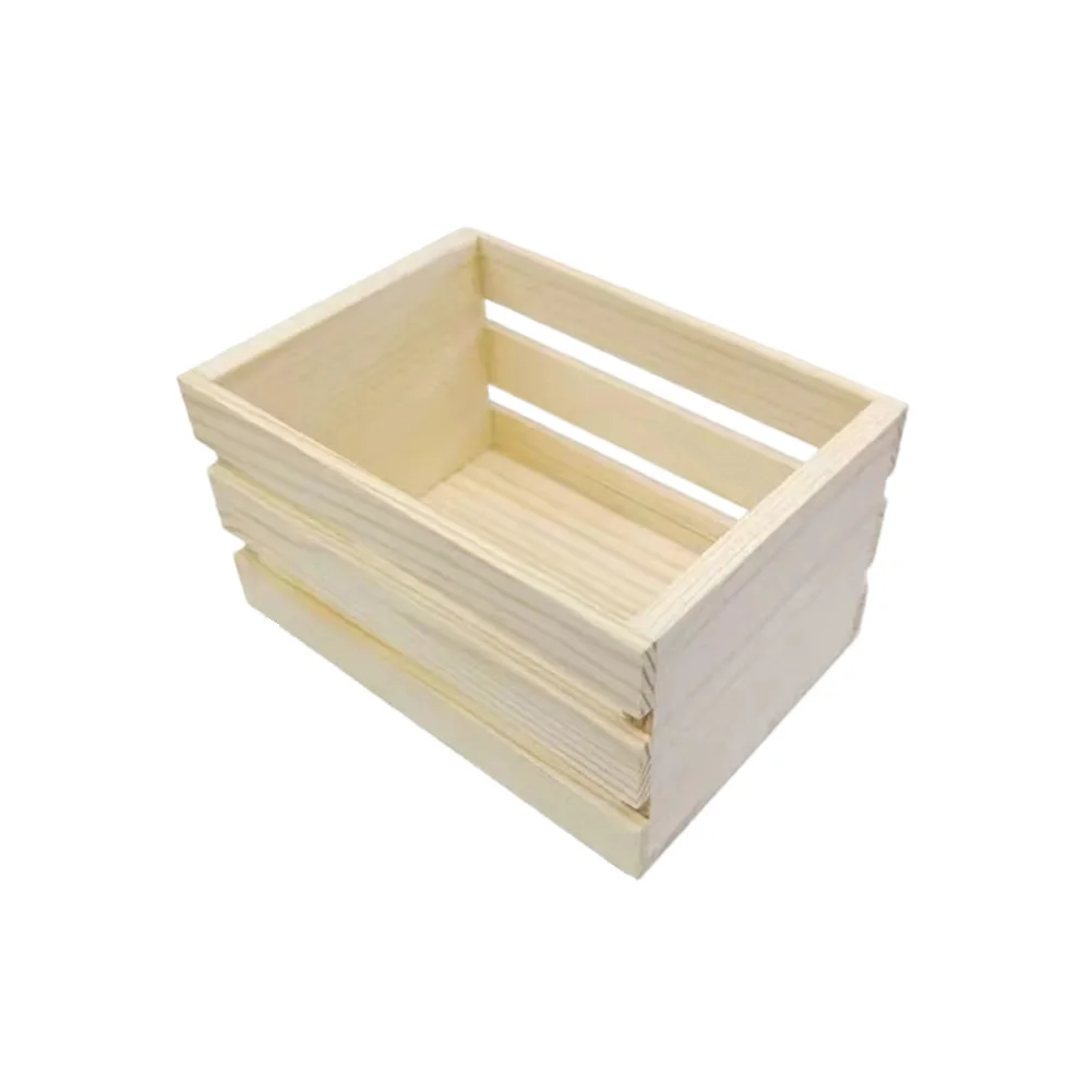 DIY Craft Projects Pine Wood Storage Children's Play Crafting Supplies Easy To Paint Light Color Design Model For Decoration