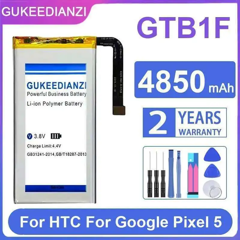 

High Performance For Htc Google Pixel 5 Mobile Phone Battery 4850Mah GTB1F