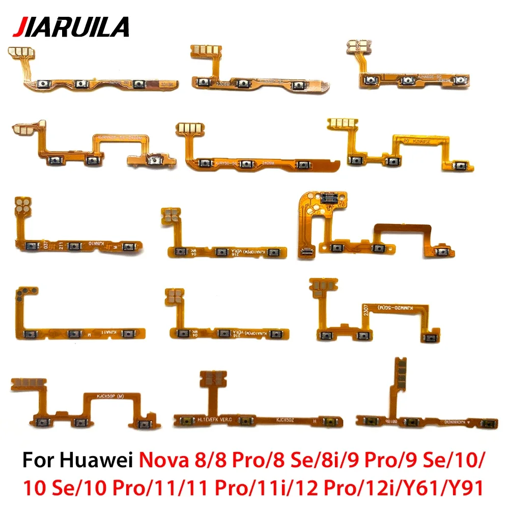 10 PCS Power Switch On/Off Button Volume Key Button Flex Cable For Huawei Nova 8 8 Pro 8 Se 8i 9 Pro 9 Se 10 10 Se 10 Pro 11