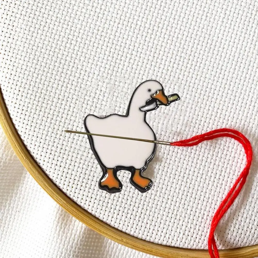 1 Pc/ 2 Pcs Goose Needle Minder Sewing Needle Clip Needlework Essential Magnetic Needle Holder for Cross Stitch Embroidery