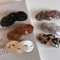 Clip de resorte de cola de caballo grande, accesorio para el cabello, estilo retro francés, versión coreana, a la moda, novedad