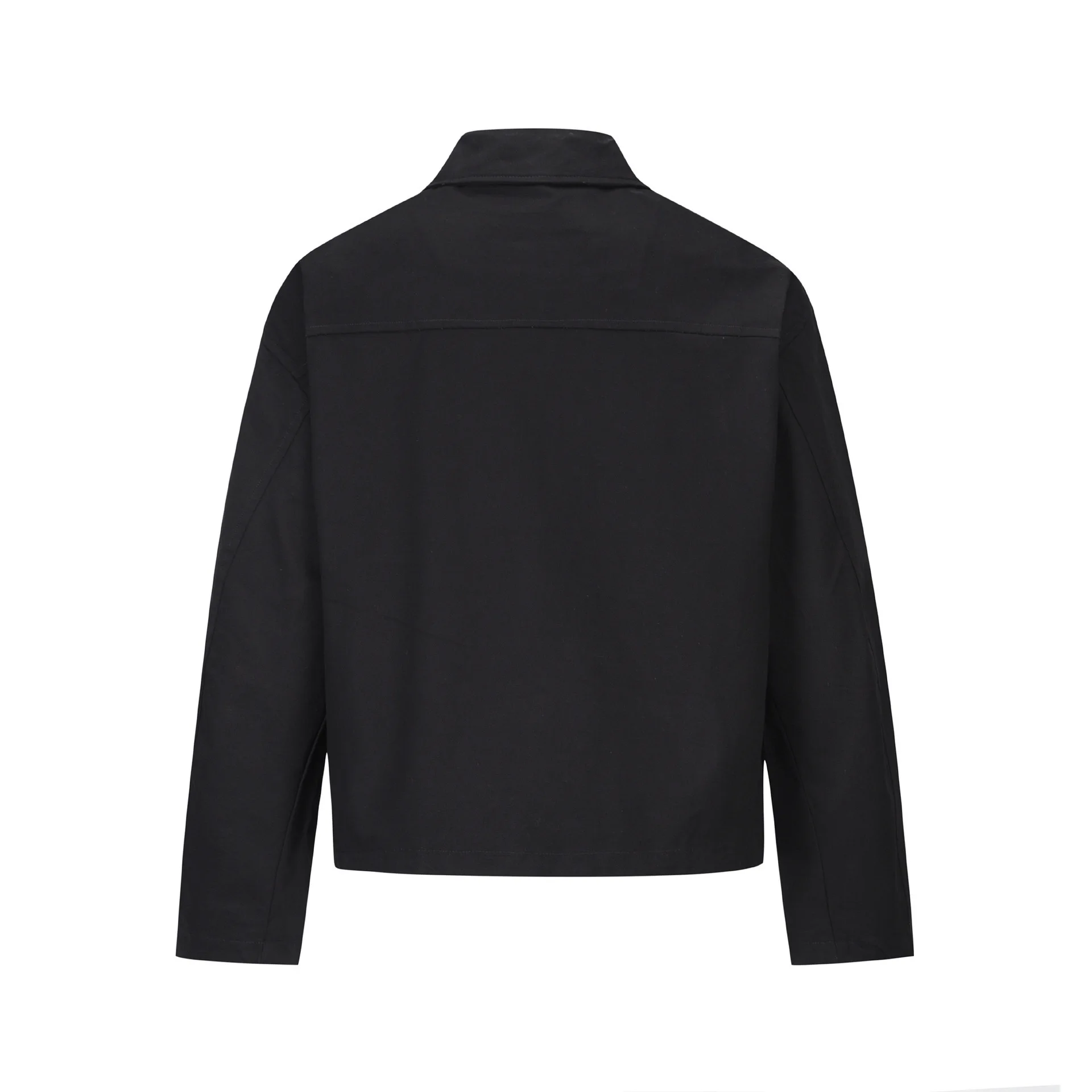American High Street Retro Simple Lapel Jacket Trendy Brand Versatile Mens Short Casual Black Top Coat Menswear windproof