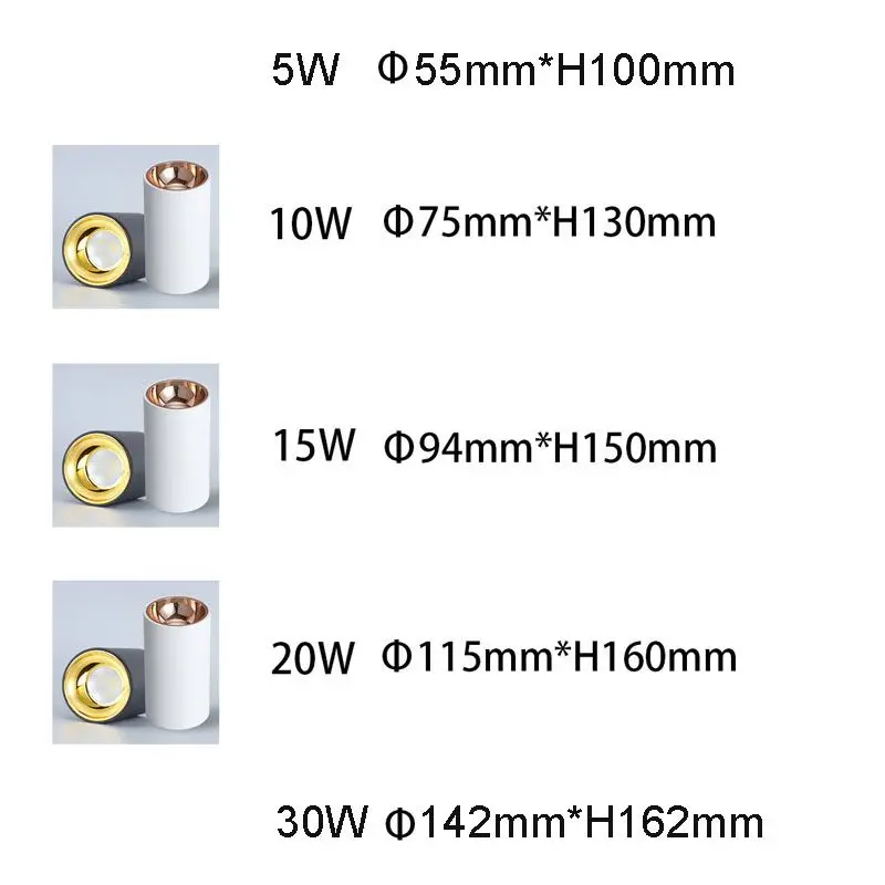 Dimmable LED Ceiling lights Cylinder Livingroom Kitchen Bedroom Foyer Offcer Rose Gold 5W 10W 15W 20W Ceiling lamp