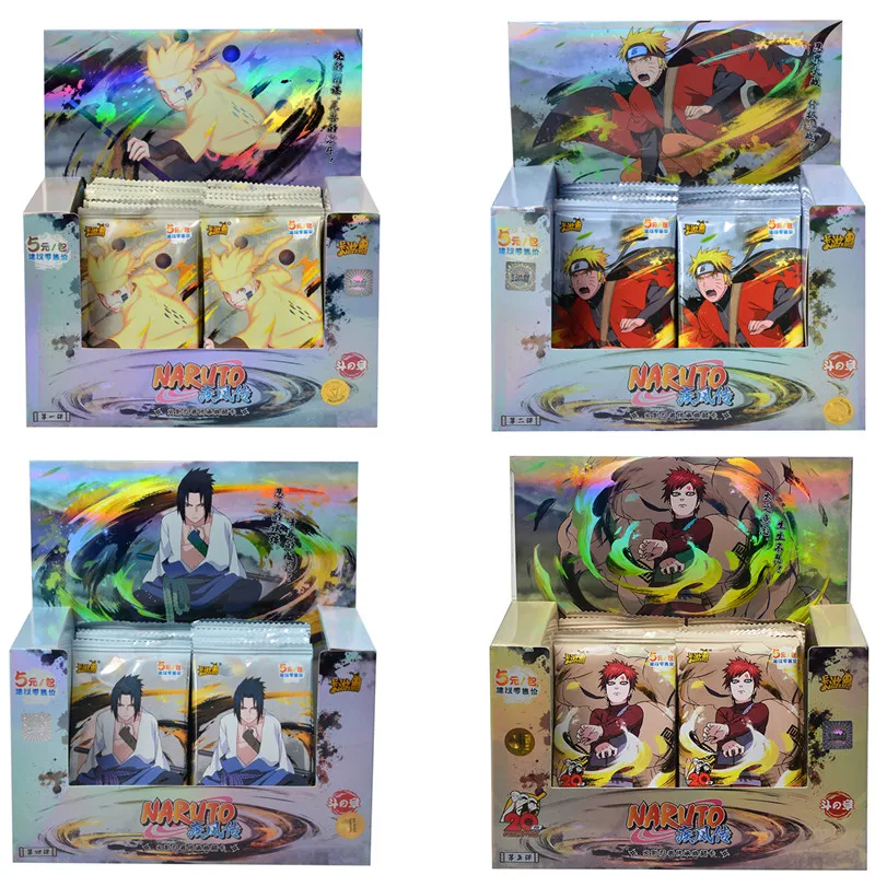 Original  KAYOU Naruto Cards Box Added SE Ninja World Collection Cards Toy For Children Birthday Gift