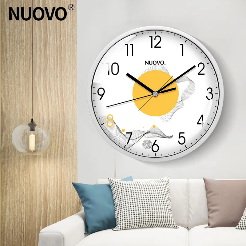 Nordic wall clock creative wall clock living room scan code movement mute clock home decoration silent wall clock