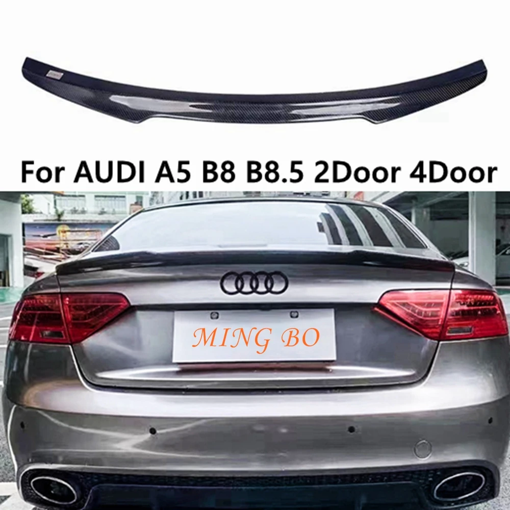 

For AUDI A5 B8 B8.5 2Door 4Doors 2009-2016 V Style Carbon Fiber / Forged Carbon Fiber Rear Trunk Spoiler [Not for S5 RS5]