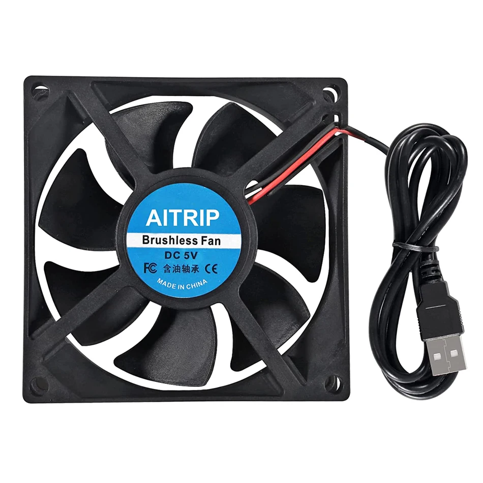 80mm USB Fan 5V Brushless 8025 80x25mm for Cooling DIY PC Computer Case 3D Printer CPU Coolers Radiators