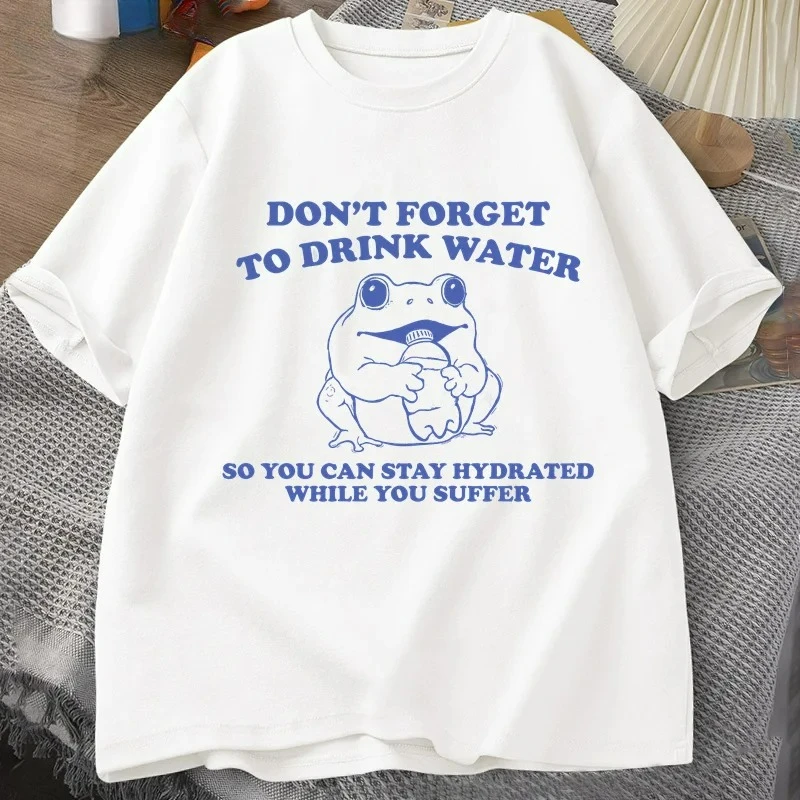 

When You Suffer T-Shirt Vintage Style Funny Frog Graphic T-Shirt Men's Women's Summer Short Sleeve T-Shirt Extra Large T-Shirt