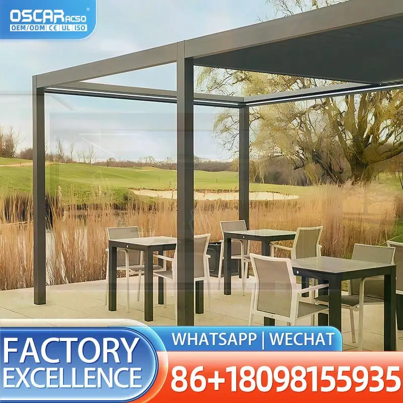 High Quality Modern Freestanding Customizable Prefabricated Sunrooms for Outdoor Winter Gardens in Hotels pergolas