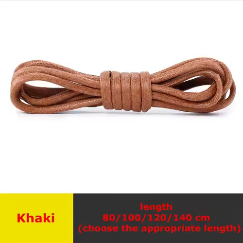 Wax Round Shoelaces for Boots and Dress Oxford Shoes Cotton Waterproof ShoeLaces Solid Polyester Rope Tie Long  80/100/120/140cm - Image 13