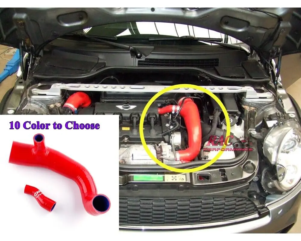 2PCS 4PLY For 2007-2012 Mini Cooper S R55 R56 R57 R59 N14 Engines Suction Sleeve With Oil Vapor Modification Air Intake Hose