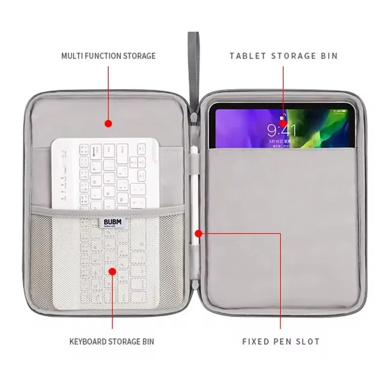 حافظة كمبيوتر لوحي صلبة لجهاز iPad Pro 12 9 11 13 بوصة حقيبة iPad 10th 9th 8th 7th Generation Air 5 4 3 2021 2022 حقيبة كمبيوتر لوحي مقاومة للماء