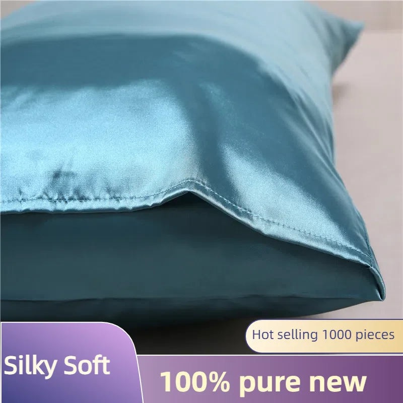 1/2 Stück Satin-Seiden-Kissenbezug für Haare und Haut, Korallen-Kissenbezüge, Standardgröße, Set superweicher Kissenbezug für Zuhause, pflegeleicht – Detail 6