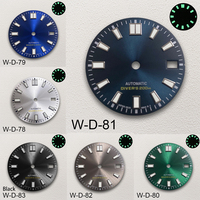 28.5mm S Logo Sunburst Dial Fit NH35/NH36 Japanese Movement Green Luminous Diving High-Quality Watch Modification Accessories