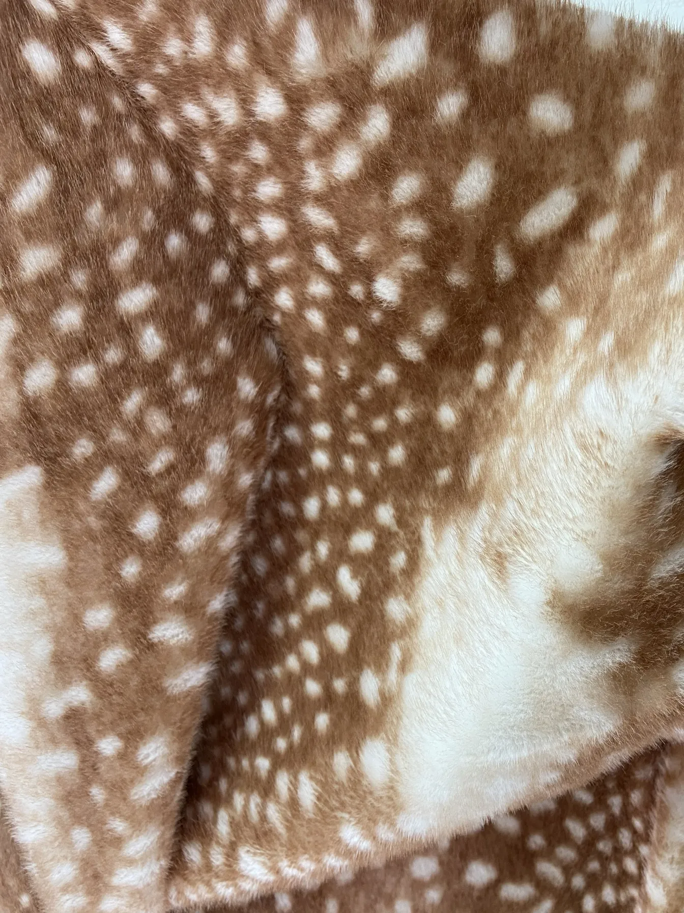 Thicken Imitation Deer Fur Plush Fabric Spotted Deer Patterns Leopard Spots Fur Spots Plush Fabric Handmade DIY Mink Fur Fabric image 3