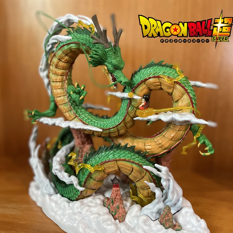 22cm Yoyo Shenron Dragon Ball Shenlong And Little Goku Wishing Dragon Model Statue Figure Action Figurine Ornament Toy Mold Gift