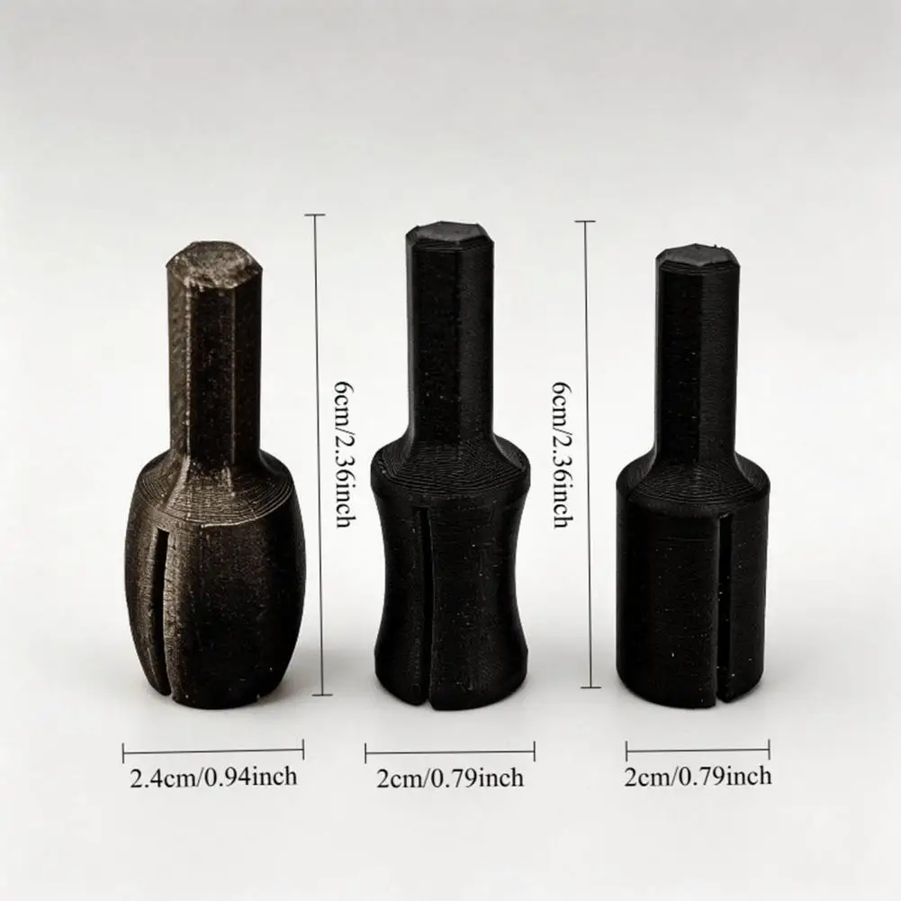 3Pcs Electric Drill Bits Lightweight 3D Printed Black Matte Finish Multi-Size Electric Drill Accessories DIY Tools Maintenance G