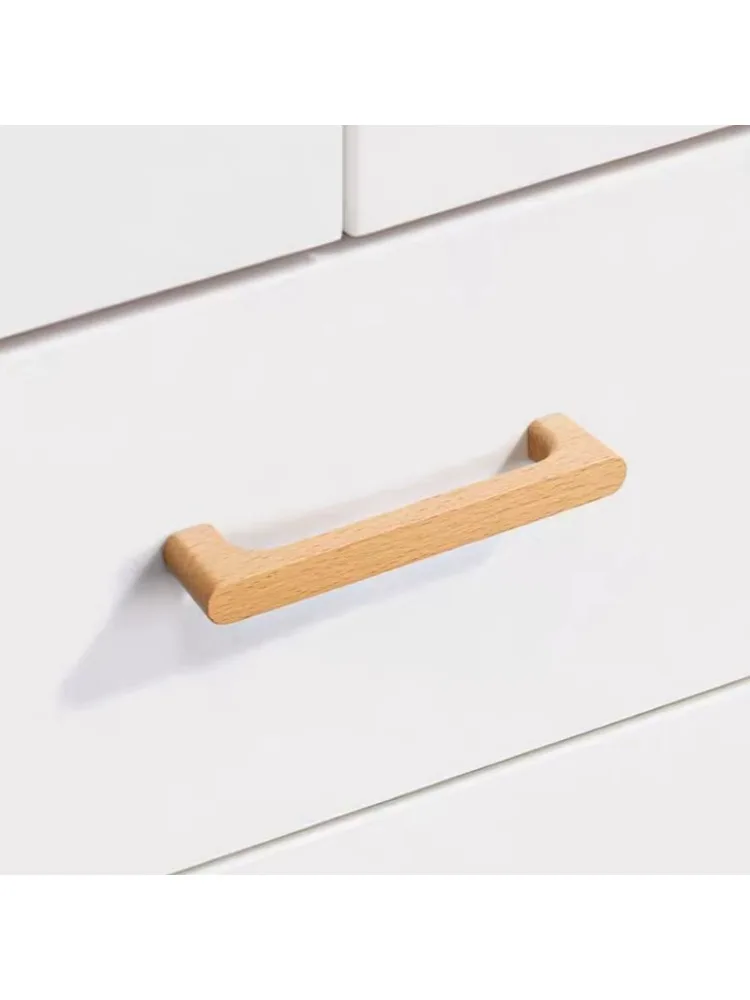 Nordic Houten Massieve Hardware Pull Meubelgrepen Beukenhout Keukenkast Handgrepen Garderobe Kast Ladeknoppen - afbeelding 2