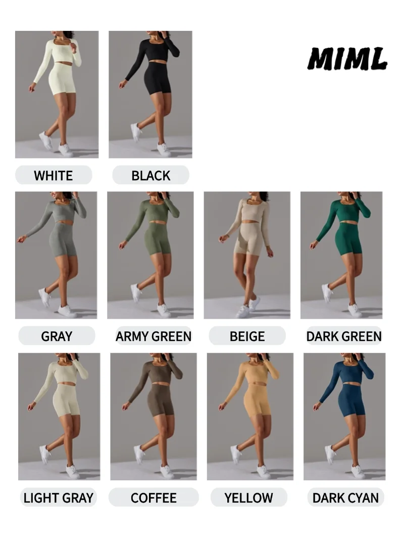 New 2 Piece Sets Womens Outfits Yoga Clothes Women's Gym Clothing Sport Shirt Leggings Women Shorts 2025 Workout Set