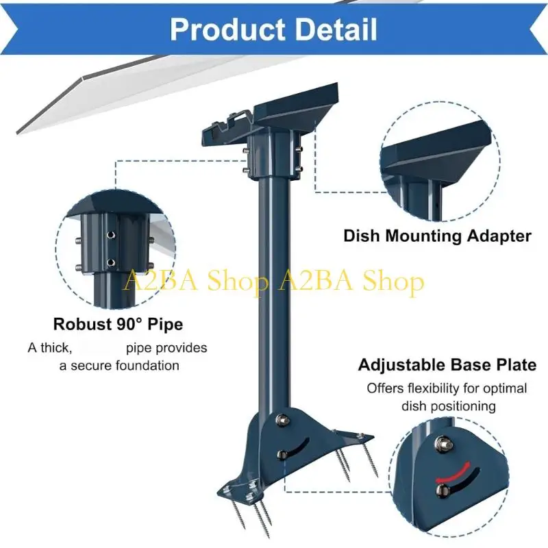A2BA Aluminum Roof Device Stand For Stable Equipment Mounting And Easy Tool Less Installation
